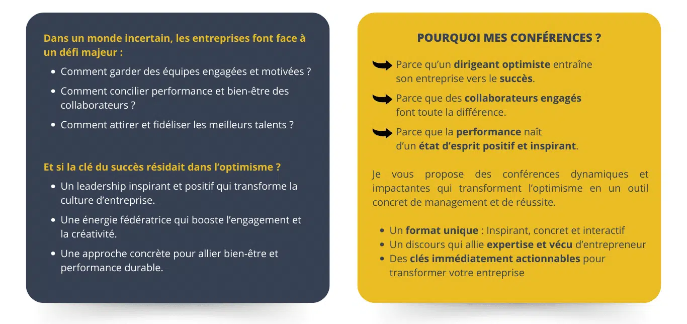 conférence optimiste, optimisme managérial